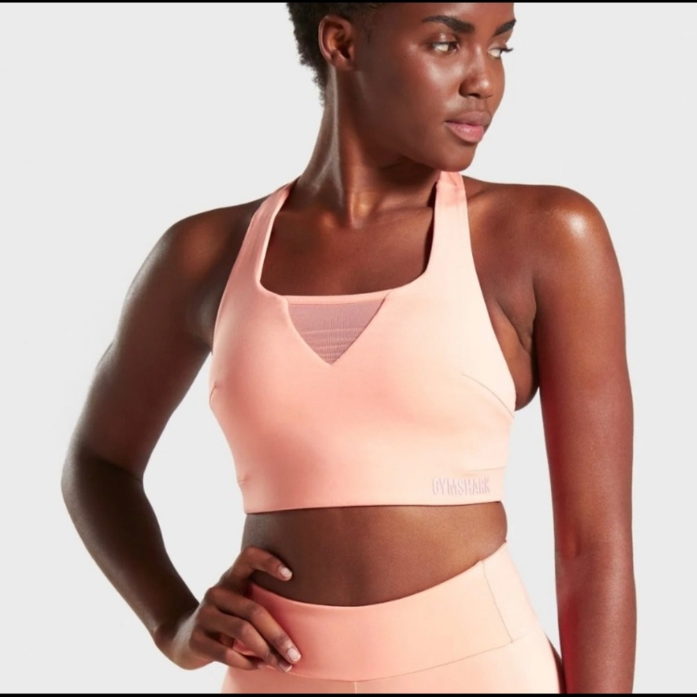 Gymshark Move Sports Bra coral color